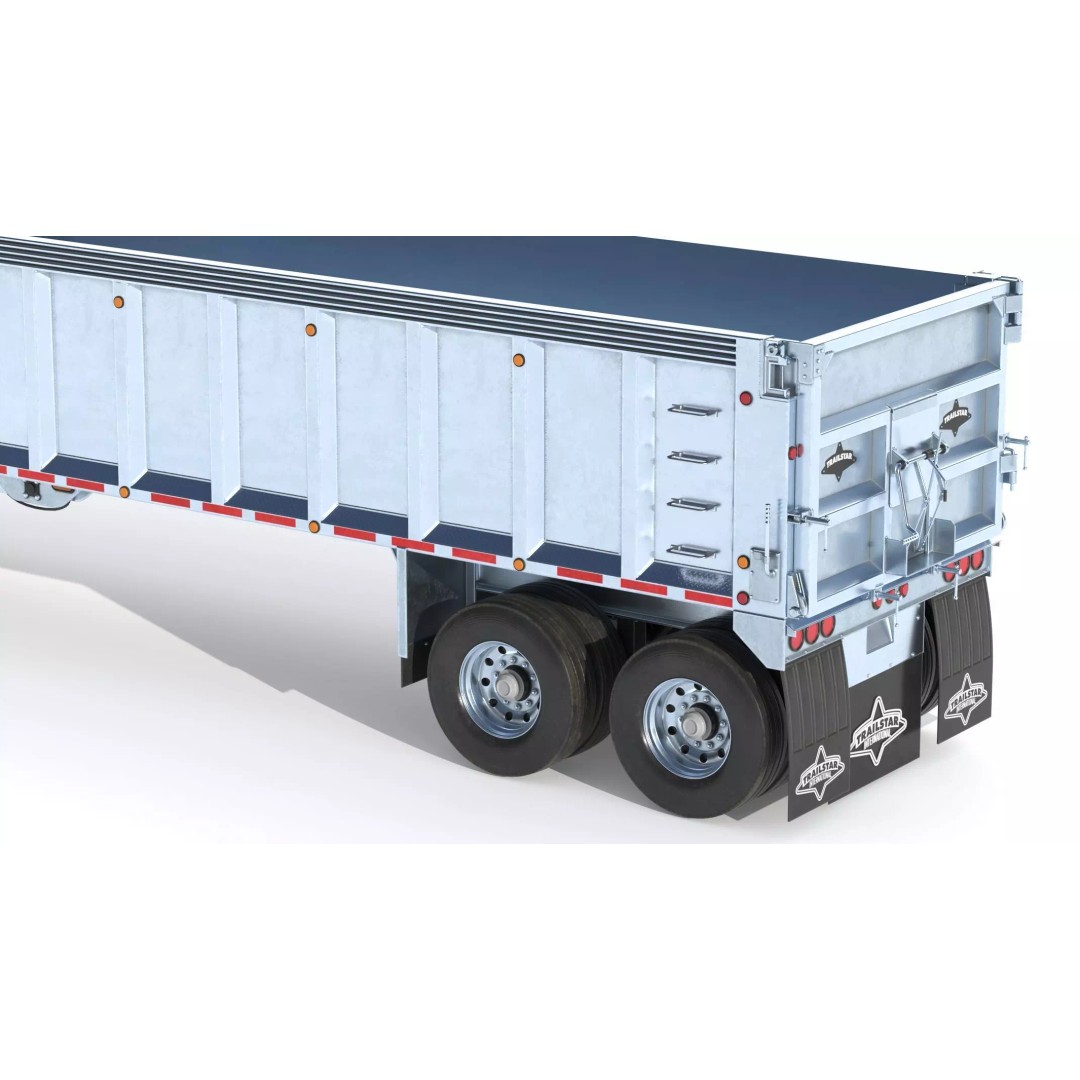 Trailstar Tri-Axle Frameless End Dump Trailer 3D Model – High Poly PBR Asset, FBX, OBJ - View 9