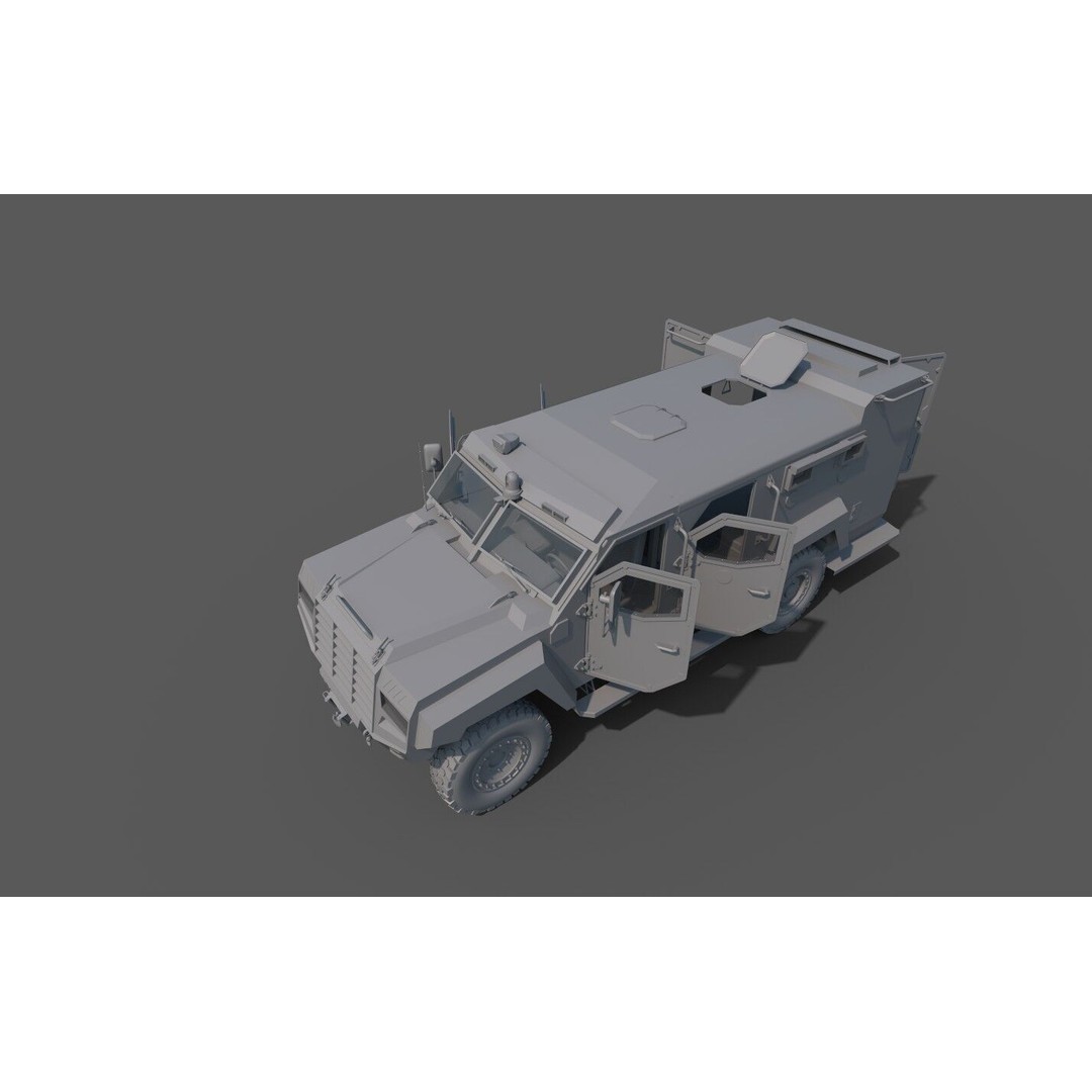 Senator EOD 3D Model – Low Poly Military Vehicle, FBX, OBJ - View 12