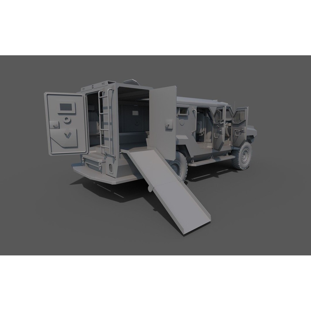 Senator EOD 3D Model – Low Poly Military Vehicle, FBX, OBJ - View 13