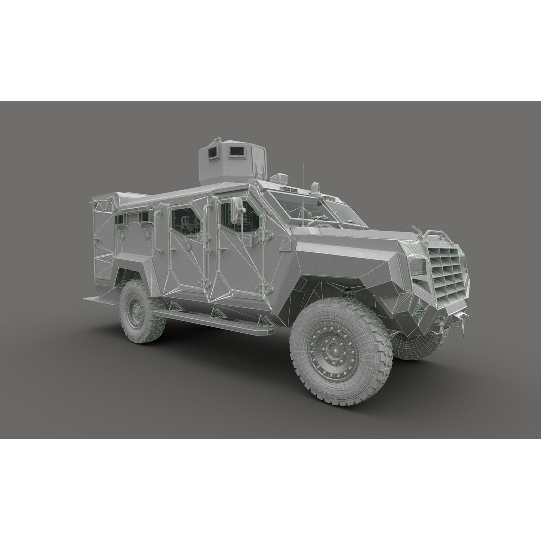 Senator EOD 3D Model – Low Poly Military Vehicle, FBX, OBJ - View 14