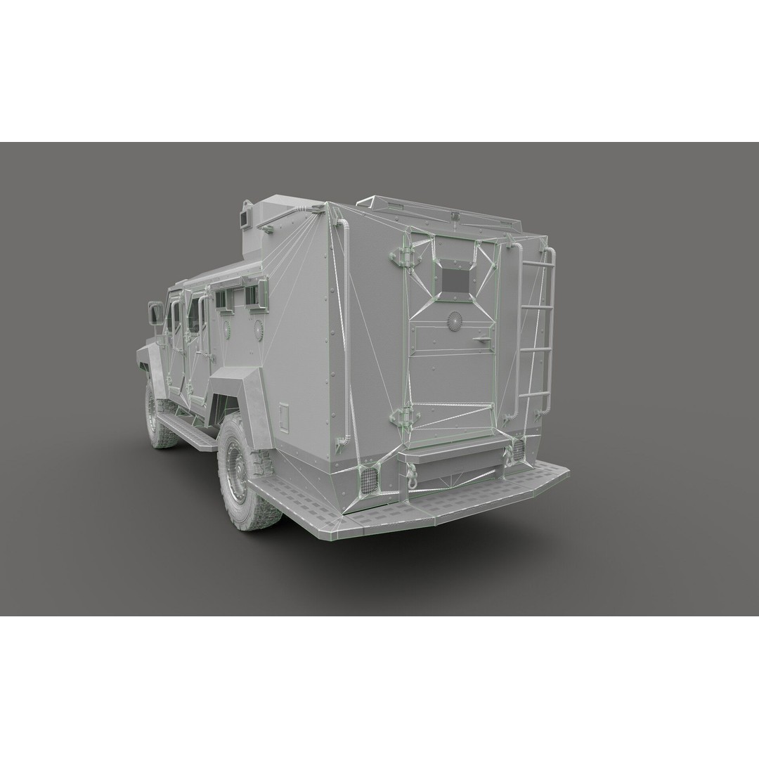 Senator EOD 3D Model – Low Poly Military Vehicle, FBX, OBJ - View 15