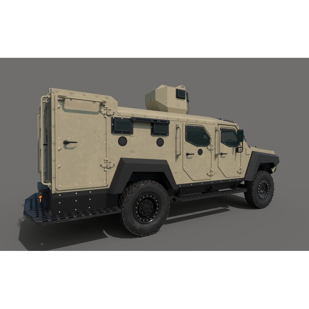 Senator EOD 3D Model – Low Poly Military Vehicle, FBX, OBJ - View 3