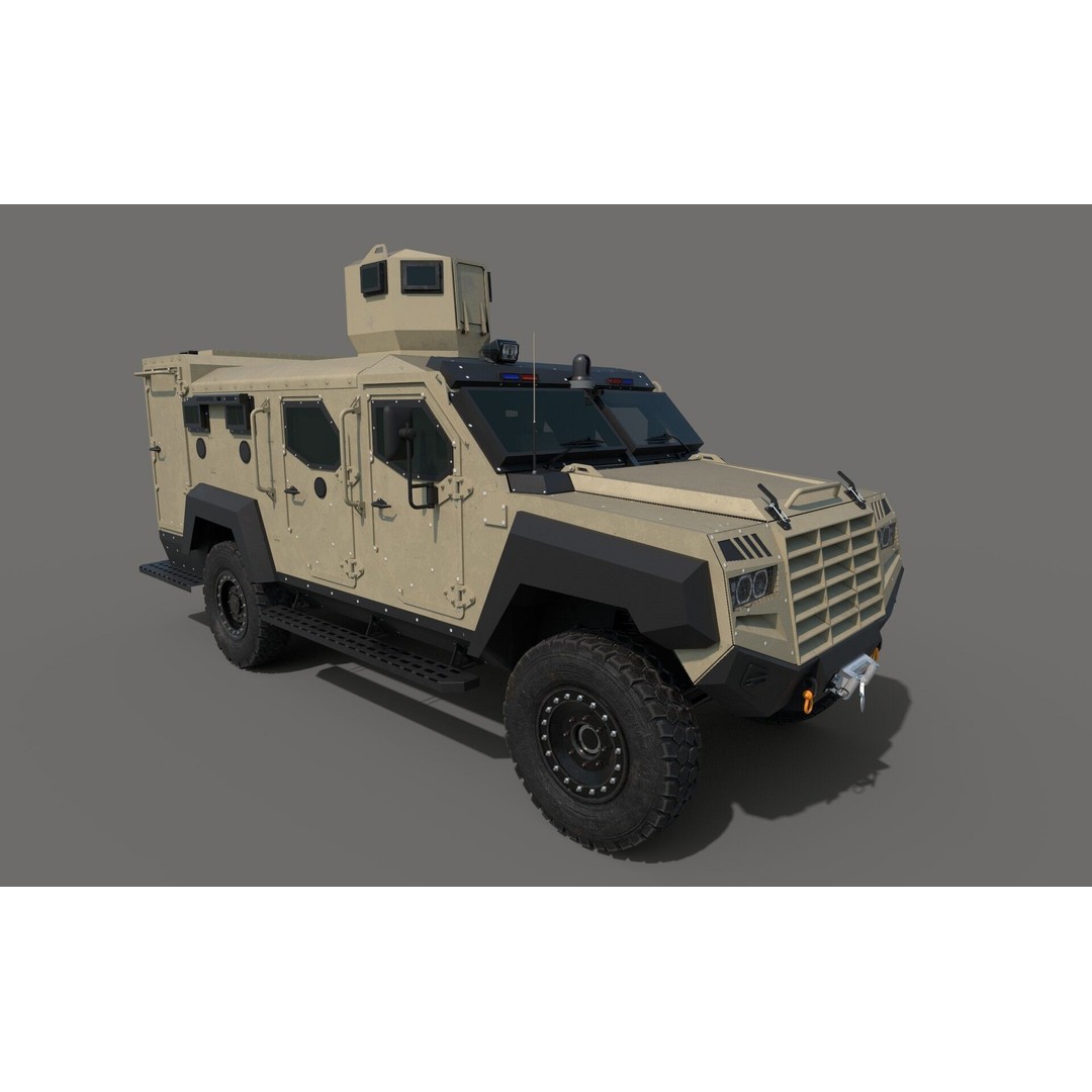 Senator EOD 3D Model – Low Poly Military Vehicle, FBX, OBJ - View 5