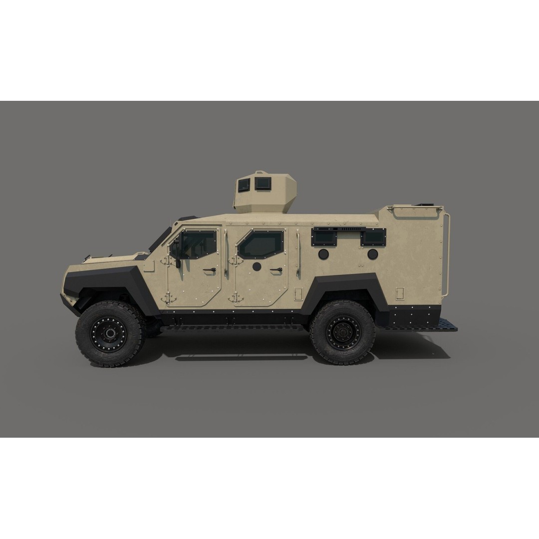 Senator EOD 3D Model – Low Poly Military Vehicle, FBX, OBJ - View 9
