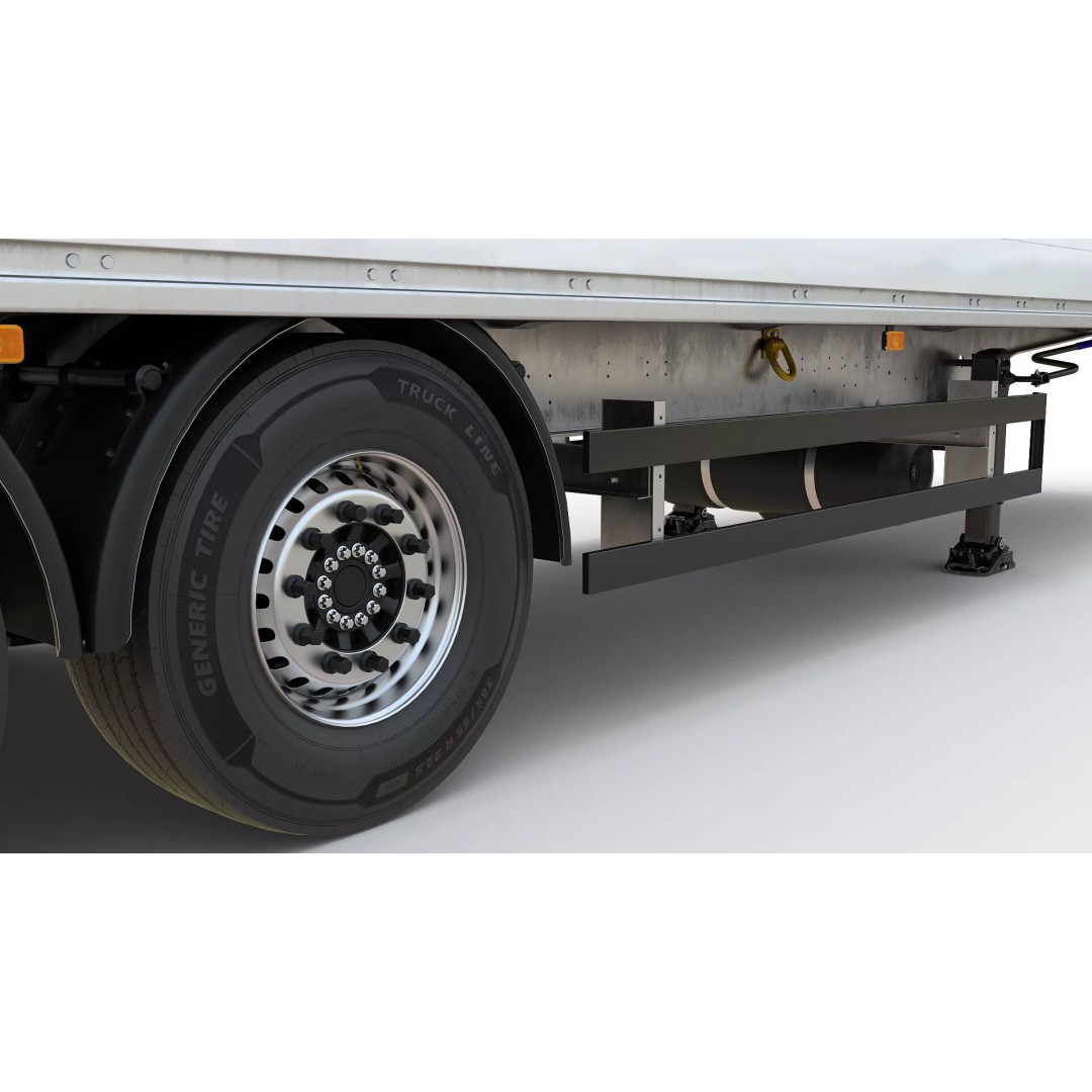 Semi-Trailer 3D Model – Realistic Vehicle with Folding Doors, FBX - View 19