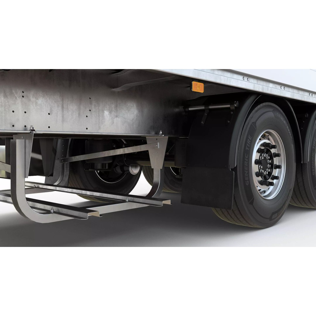 Semi-Trailer 3D Model – Realistic Vehicle with Folding Doors, FBX - View 21