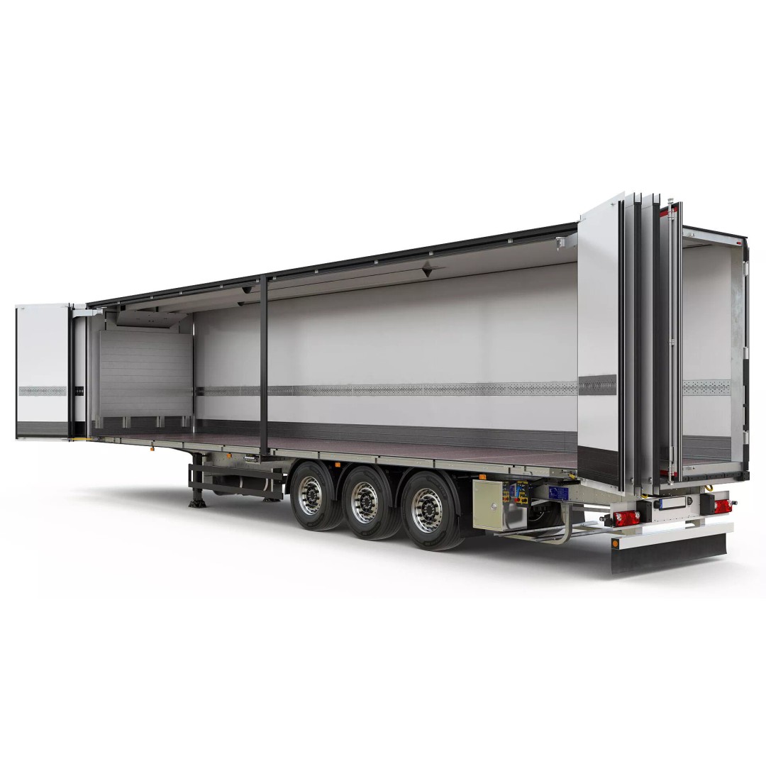 Semi-Trailer 3D Model – Realistic Vehicle with Folding Doors, FBX - View 4