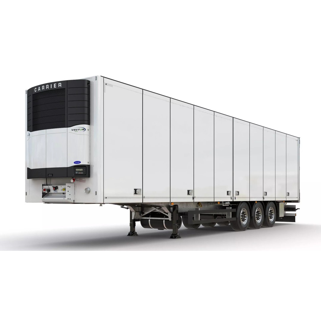 Semi-Trailer 3D Model – Realistic Vehicle with Folding Doors, FBX - View 5