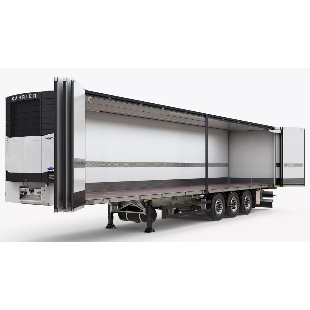 Semi-Trailer 3D Model – Realistic Vehicle with Folding Doors, FBX - View 6