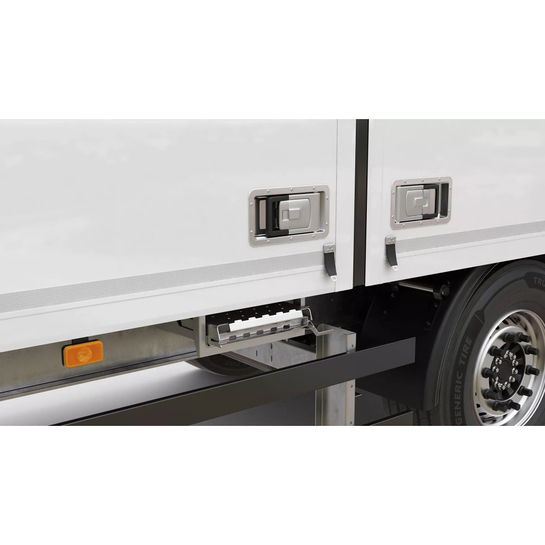 Semi-Trailer 3D Model – Realistic Vehicle with Folding Doors, FBX - View 7