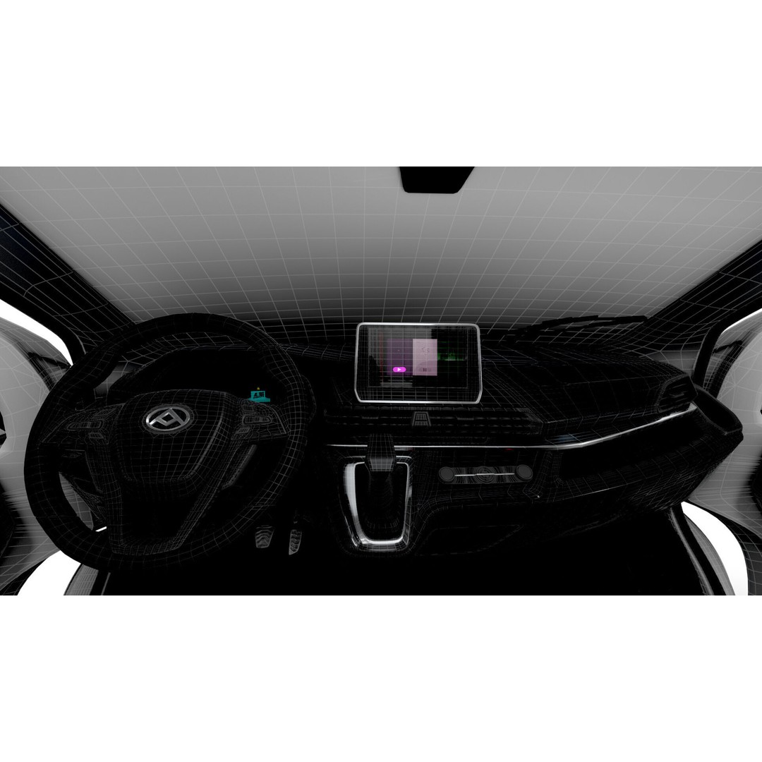 Maxus Deliver 9 Van 3D Model – HQ Interior, Real World Scale, FBX