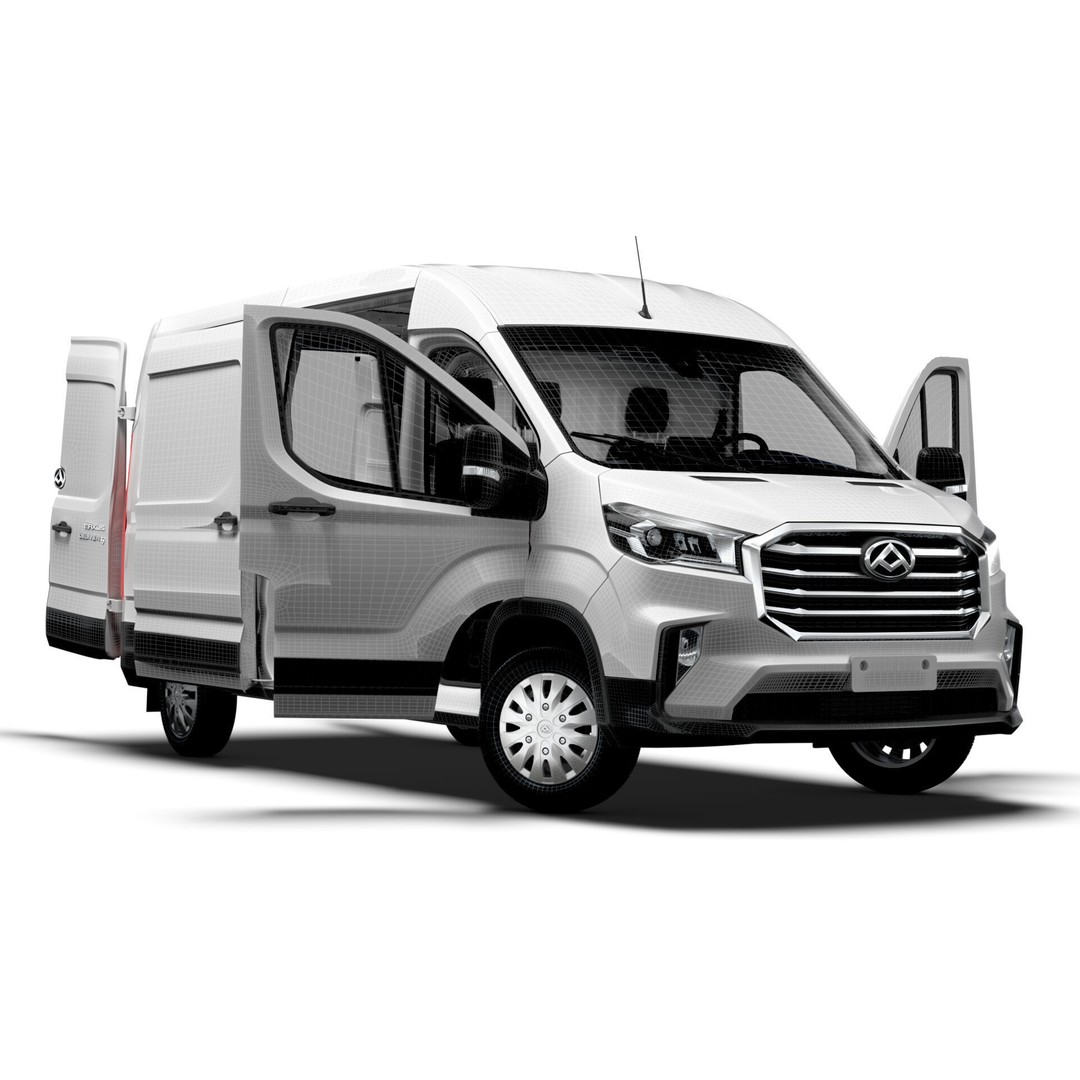 Maxus Deliver 9 Van 3D Model – HQ Interior, Real World Scale, FBX - View 17