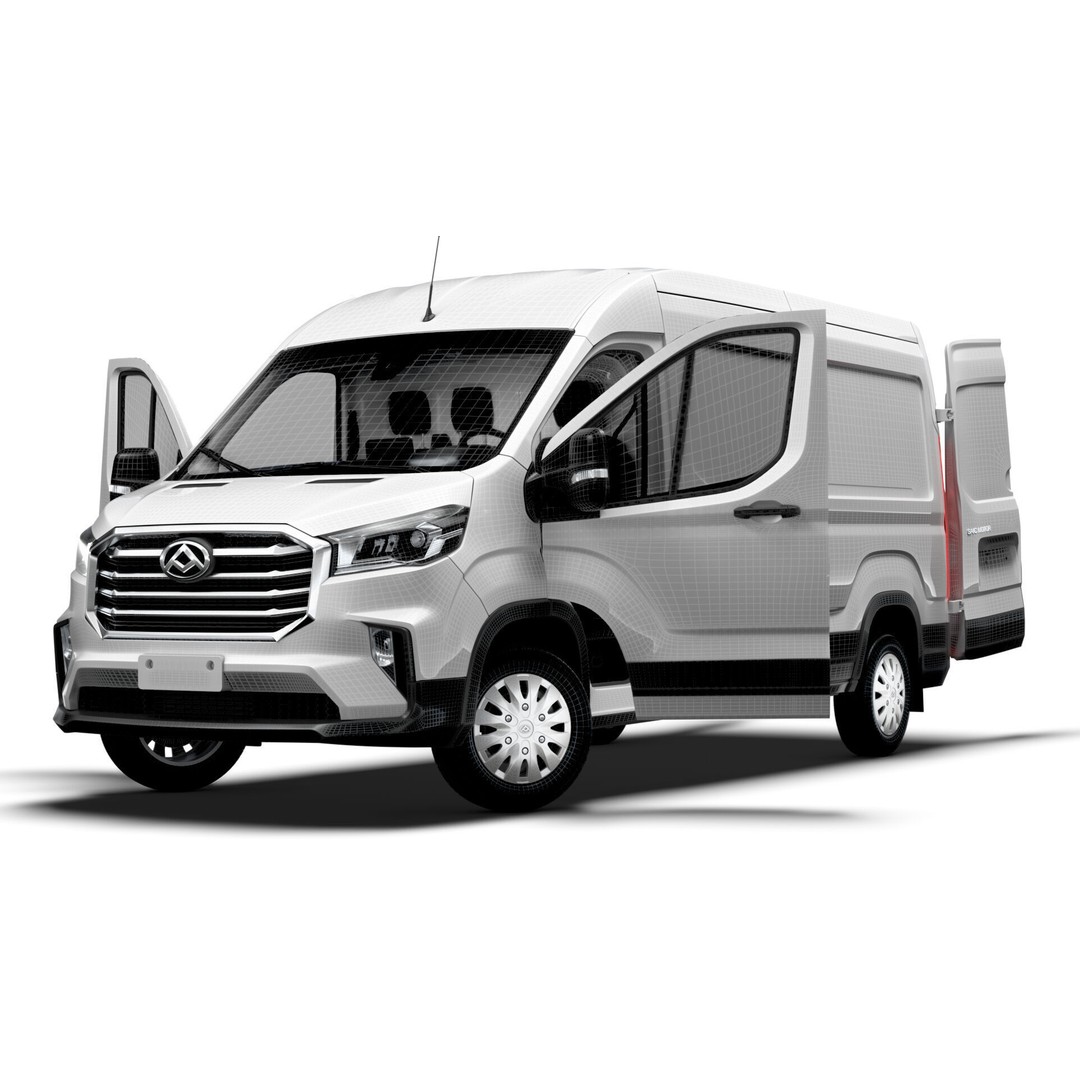 Maxus Deliver 9 Van 3D Model – HQ Interior, Real World Scale, FBX - View 25