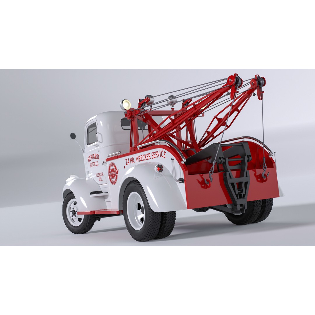 Chevrolet AK-Series COE Tow Truck 3D Model – High Poly Game Asset, FBX, OBJ - View 10