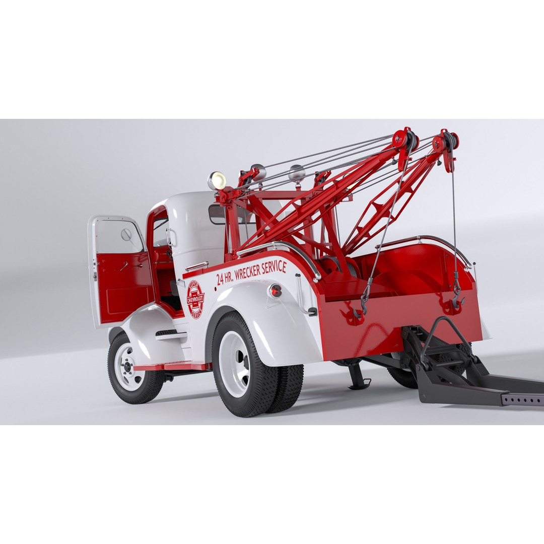 Chevrolet AK-Series COE Tow Truck 3D Model – High Poly Game Asset, FBX, OBJ - View 11
