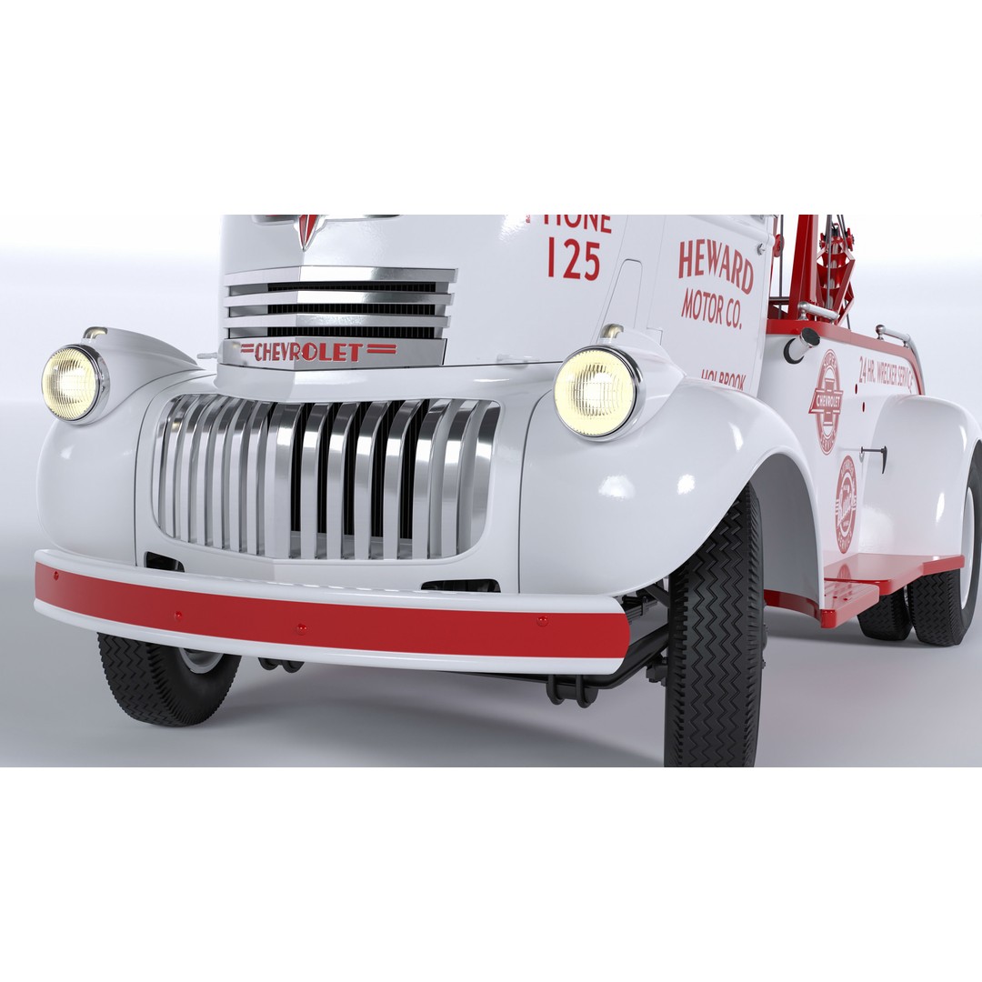 Chevrolet AK-Series COE Tow Truck 3D Model – High Poly Game Asset, FBX, OBJ - View 12