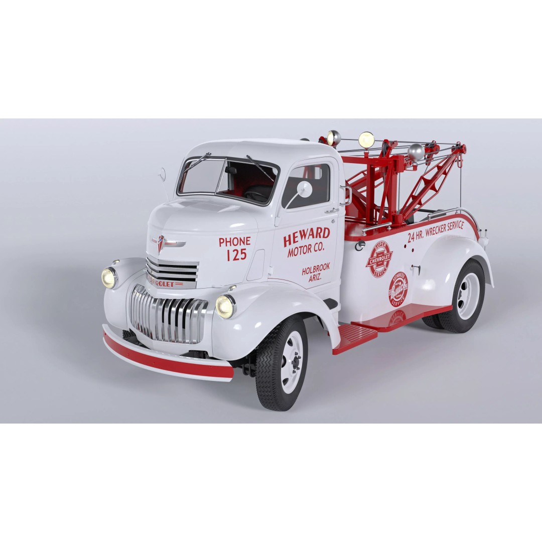 Chevrolet AK-Series COE Tow Truck 3D Model – High Poly Game Asset, FBX, OBJ - View 2