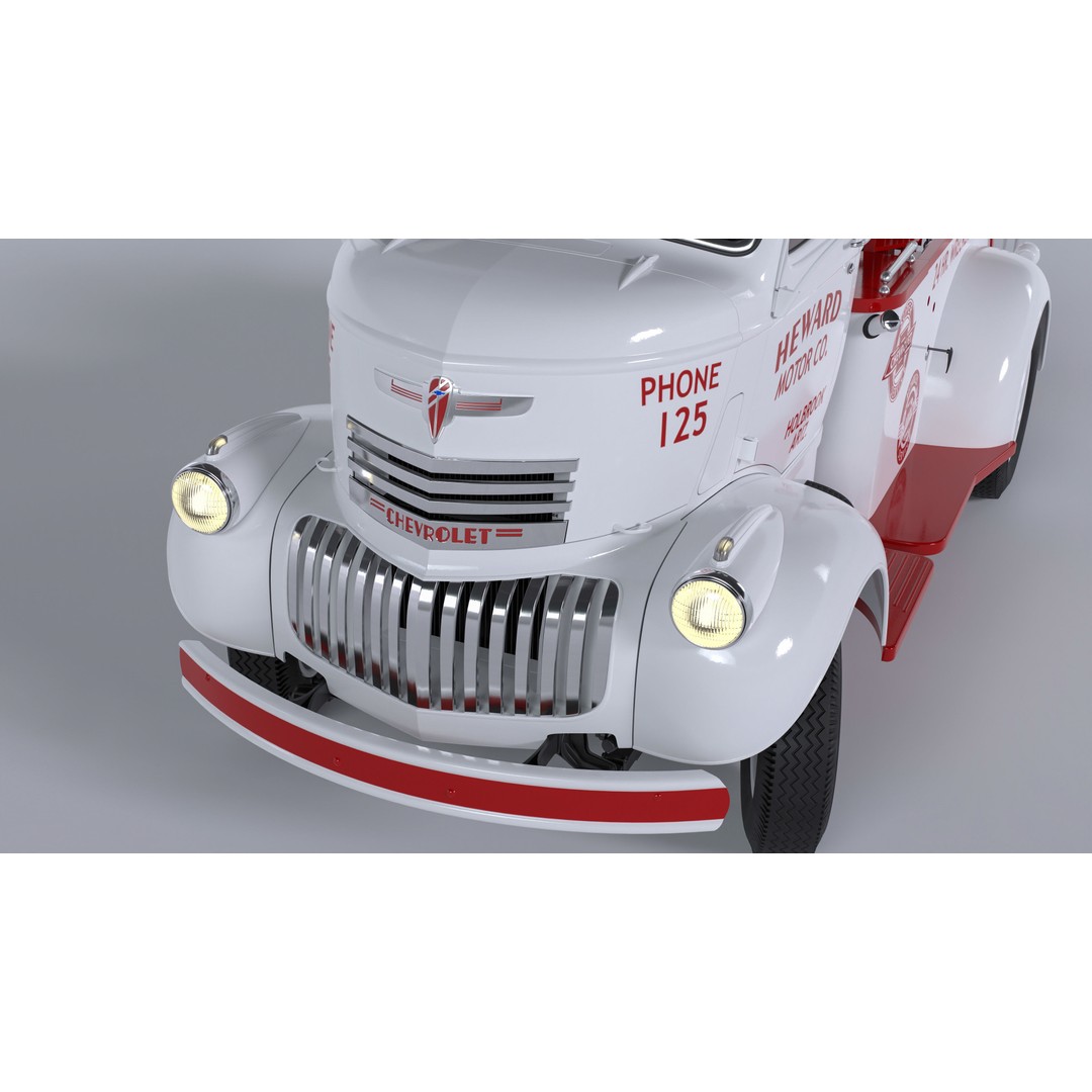 Chevrolet AK-Series COE Tow Truck 3D Model – High Poly Game Asset, FBX, OBJ - View 24