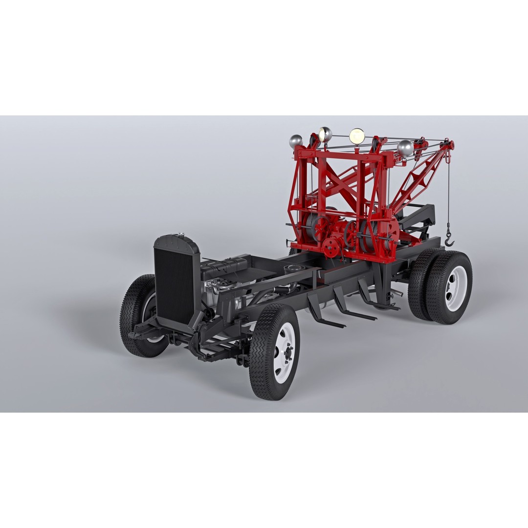 Chevrolet AK-Series COE Tow Truck 3D Model – High Poly Game Asset, FBX, OBJ - View 4