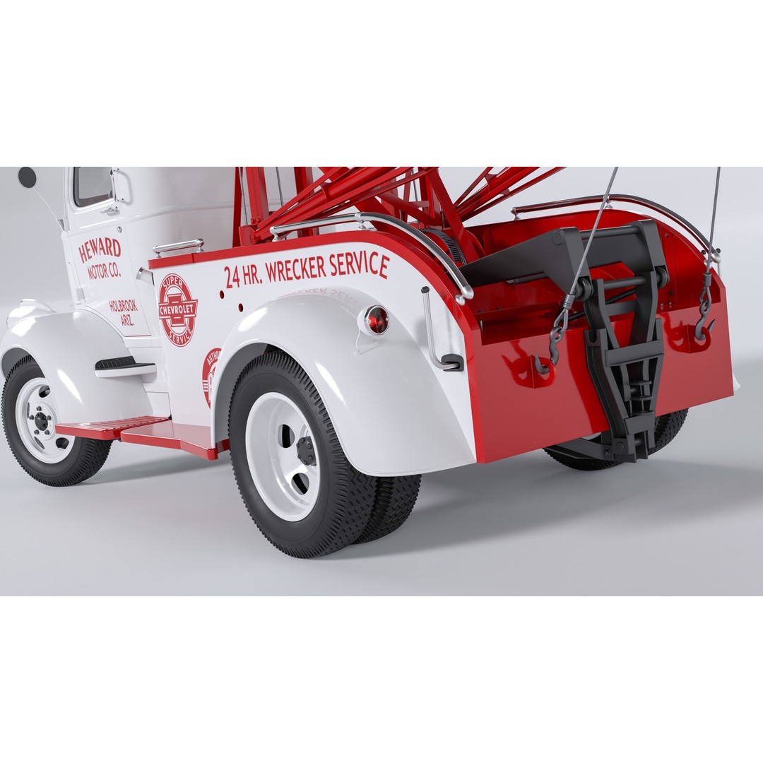 Chevrolet AK-Series COE Tow Truck 3D Model – High Poly Game Asset, FBX, OBJ - View 40