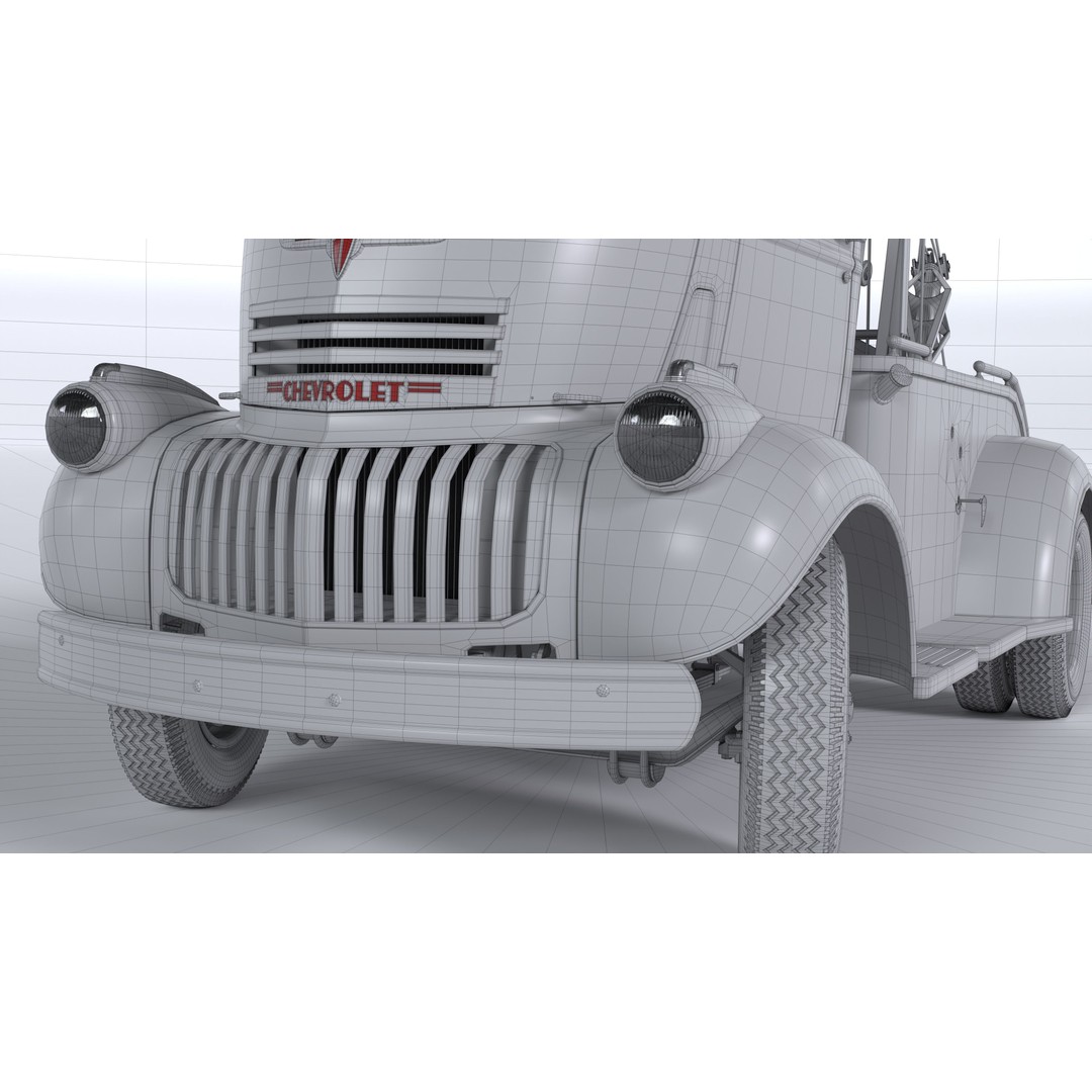 Chevrolet AK-Series COE Tow Truck 3D Model – High Poly Game Asset, FBX, OBJ - View 47