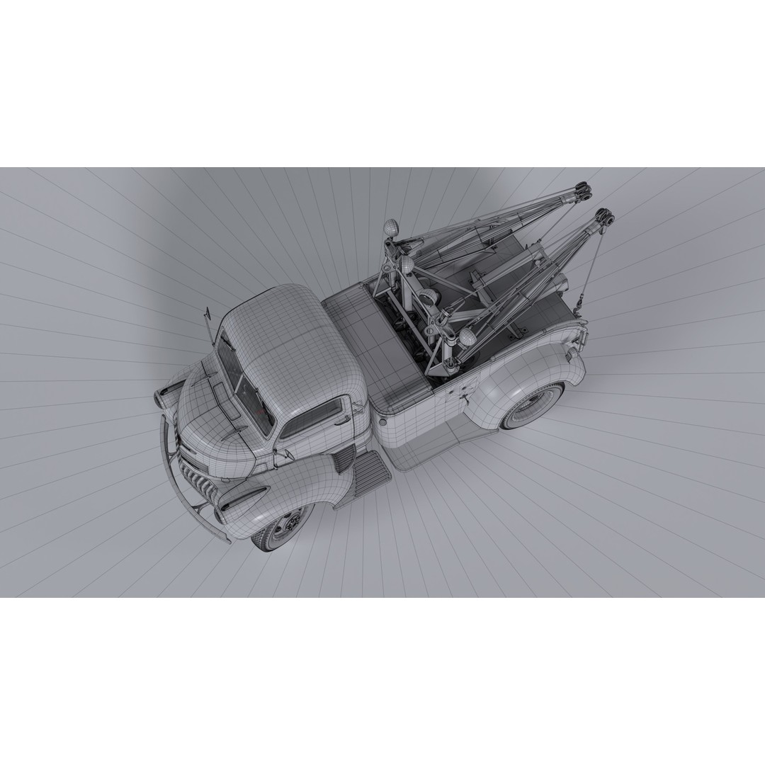 Chevrolet AK-Series COE Tow Truck 3D Model – High Poly Game Asset, FBX, OBJ - View 49
