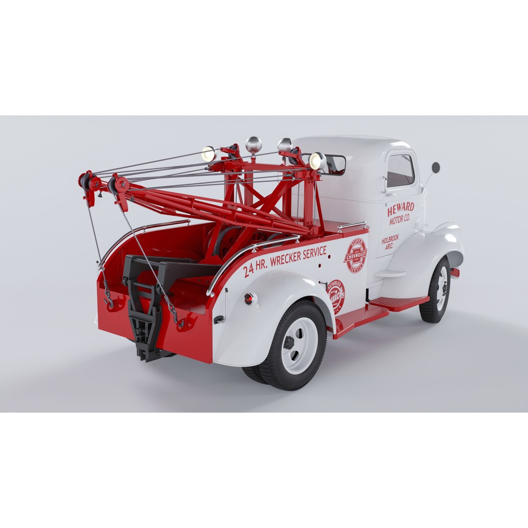 Chevrolet AK-Series COE Tow Truck 3D Model – High Poly Game Asset, FBX, OBJ - View 5