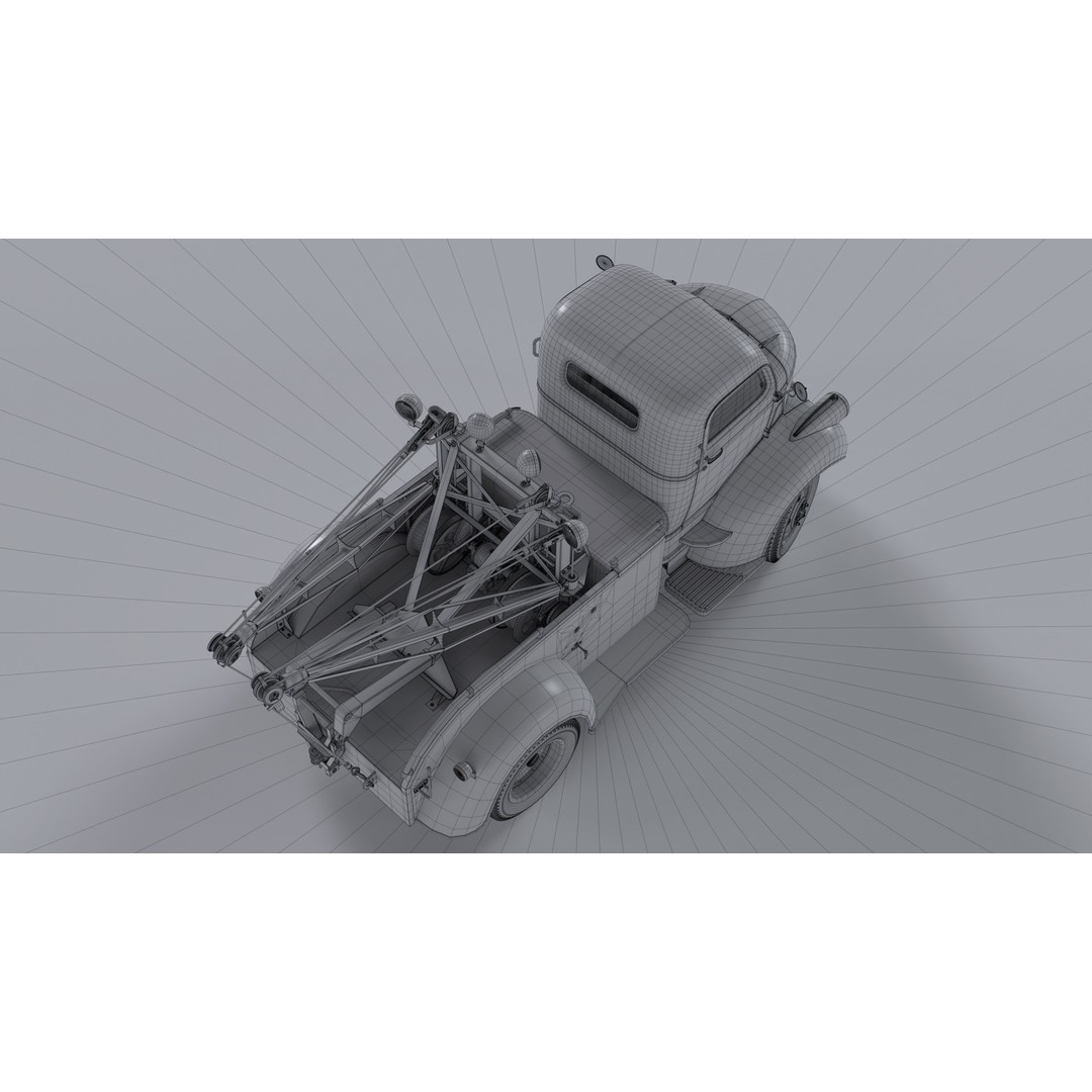 Chevrolet AK-Series COE Tow Truck 3D Model – High Poly Game Asset, FBX, OBJ - View 50