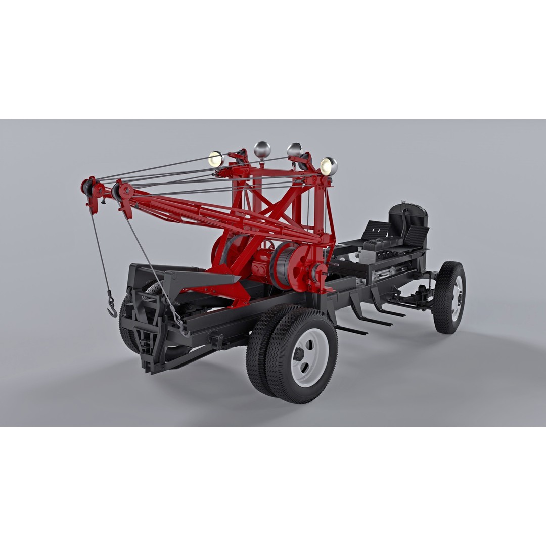 Chevrolet AK-Series COE Tow Truck 3D Model – High Poly Game Asset, FBX, OBJ - View 6