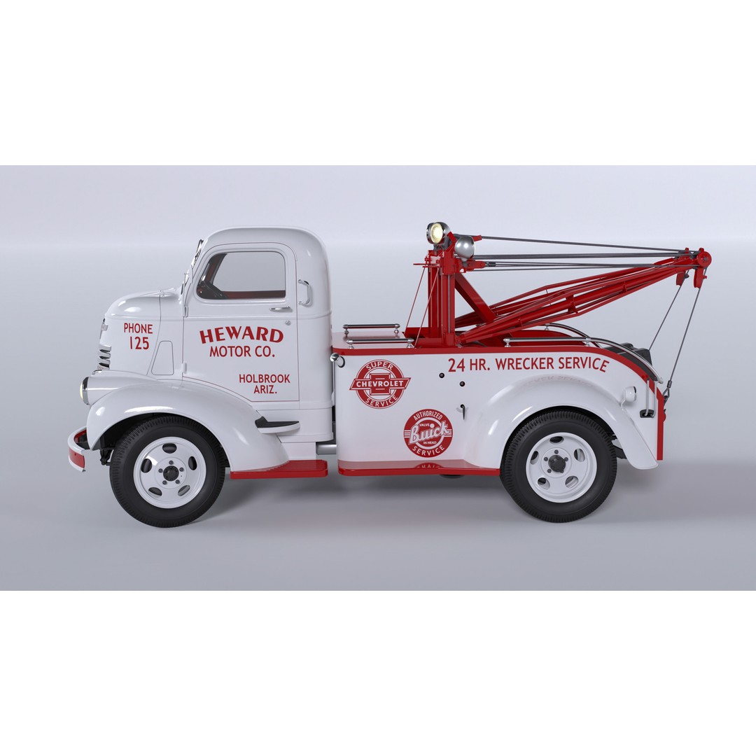 Chevrolet AK-Series COE Tow Truck 3D Model – High Poly Game Asset, FBX, OBJ - View 7