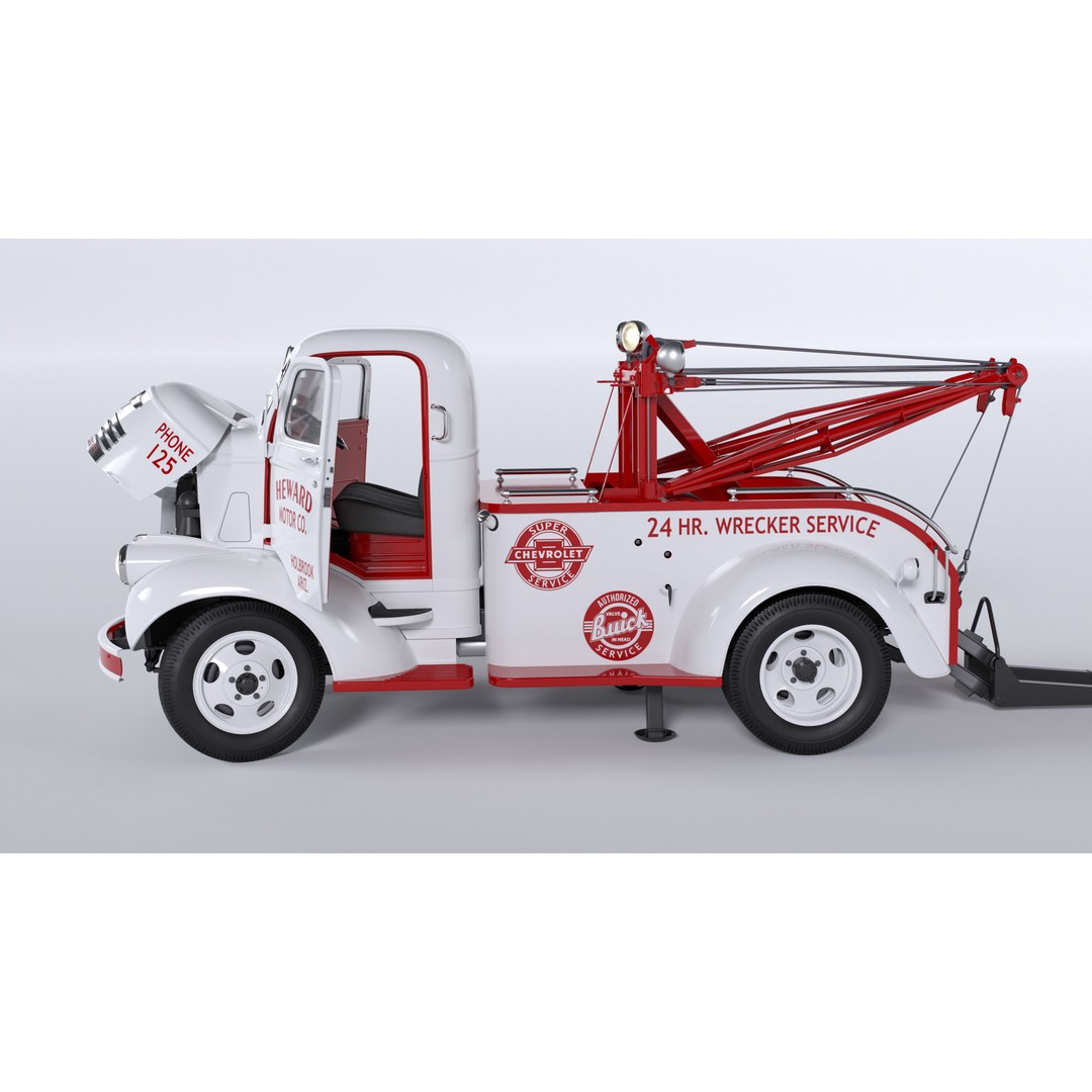 Chevrolet AK-Series COE Tow Truck 3D Model – High Poly Game Asset, FBX, OBJ - View 8