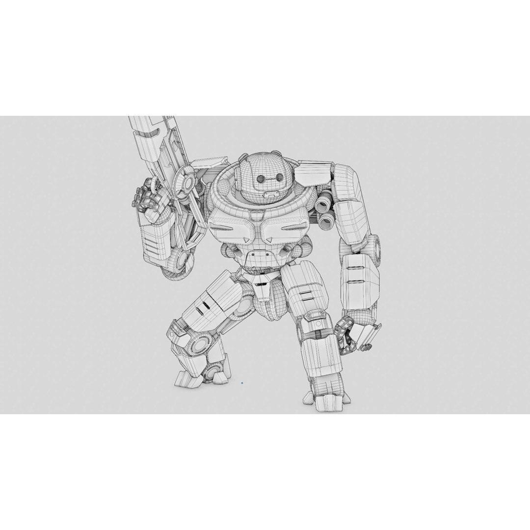 DOOM FIGHTER-V2 3D Model – Rigged Sci-Fi Character, Blender, FBX, OBJ