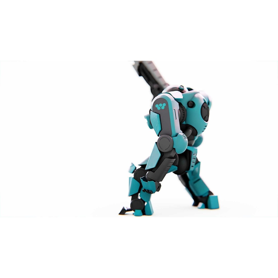 DOOM FIGHTER-V2 3D Model – Rigged Sci-Fi Character, Blender, FBX, OBJ - View 12