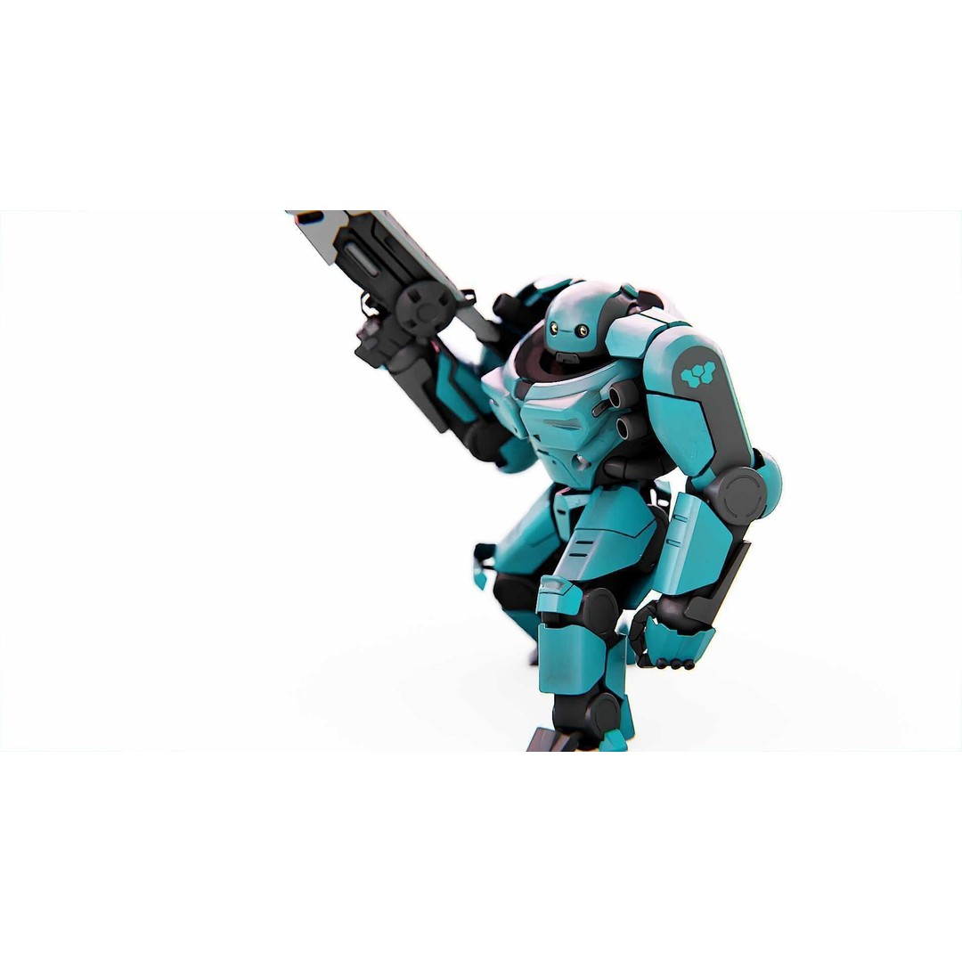 DOOM FIGHTER-V2 3D Model – Rigged Sci-Fi Character, Blender, FBX, OBJ - View 13