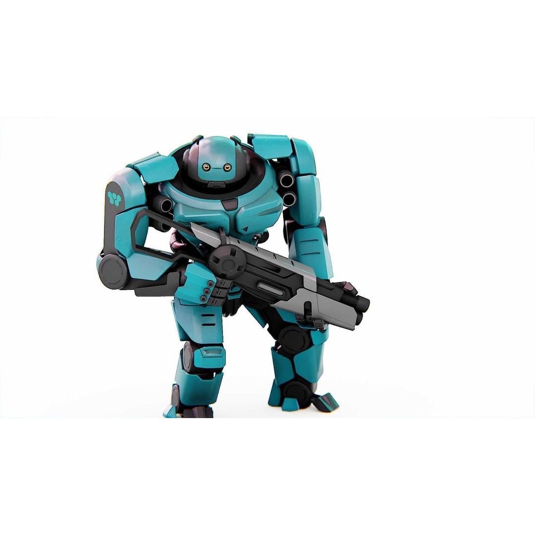 DOOM FIGHTER-V2 3D Model – Rigged Sci-Fi Character, Blender, FBX, OBJ - View 30