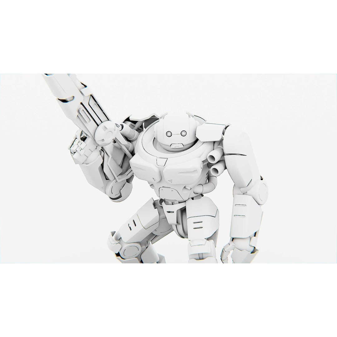 DOOM FIGHTER-V2 3D Model – Rigged Sci-Fi Character, Blender, FBX, OBJ - View 32