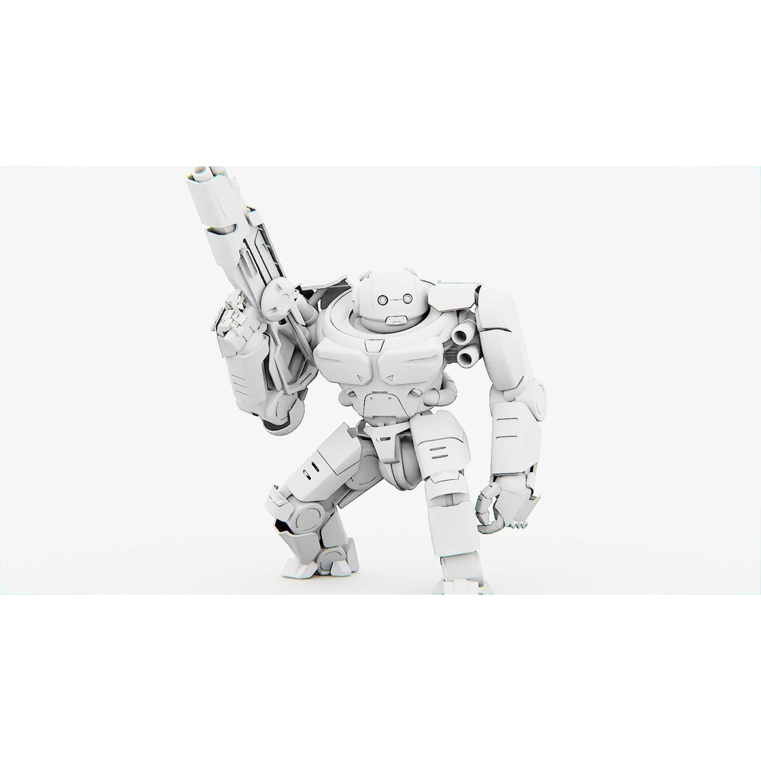 DOOM FIGHTER-V2 3D Model – Rigged Sci-Fi Character, Blender, FBX, OBJ - View 34