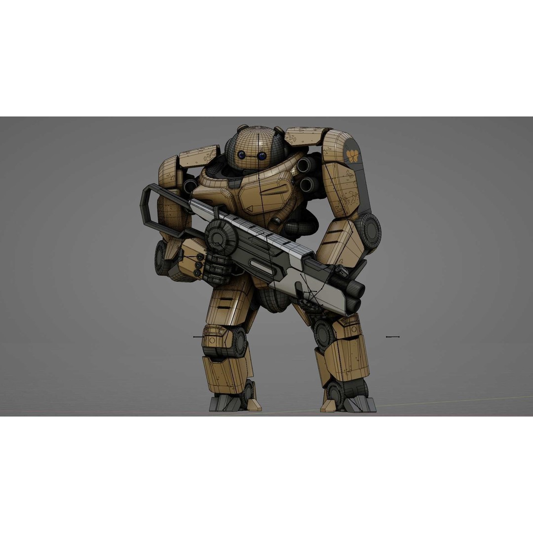 DOOM FIGHTER-V2 3D Model – Rigged Sci-Fi Character, Blender, FBX, OBJ - View 37