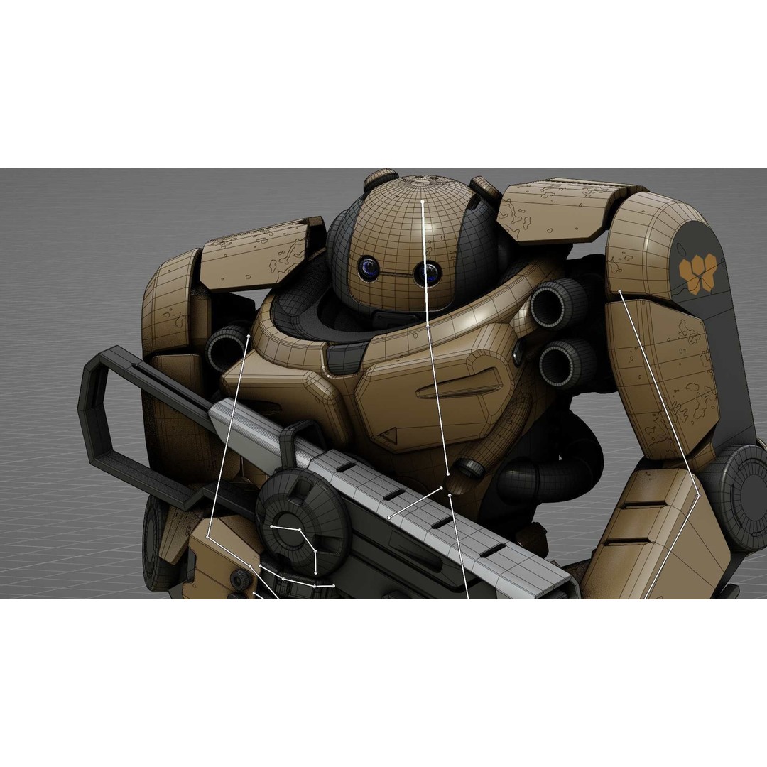 DOOM FIGHTER-V2 3D Model – Rigged Sci-Fi Character, Blender, FBX, OBJ - View 38
