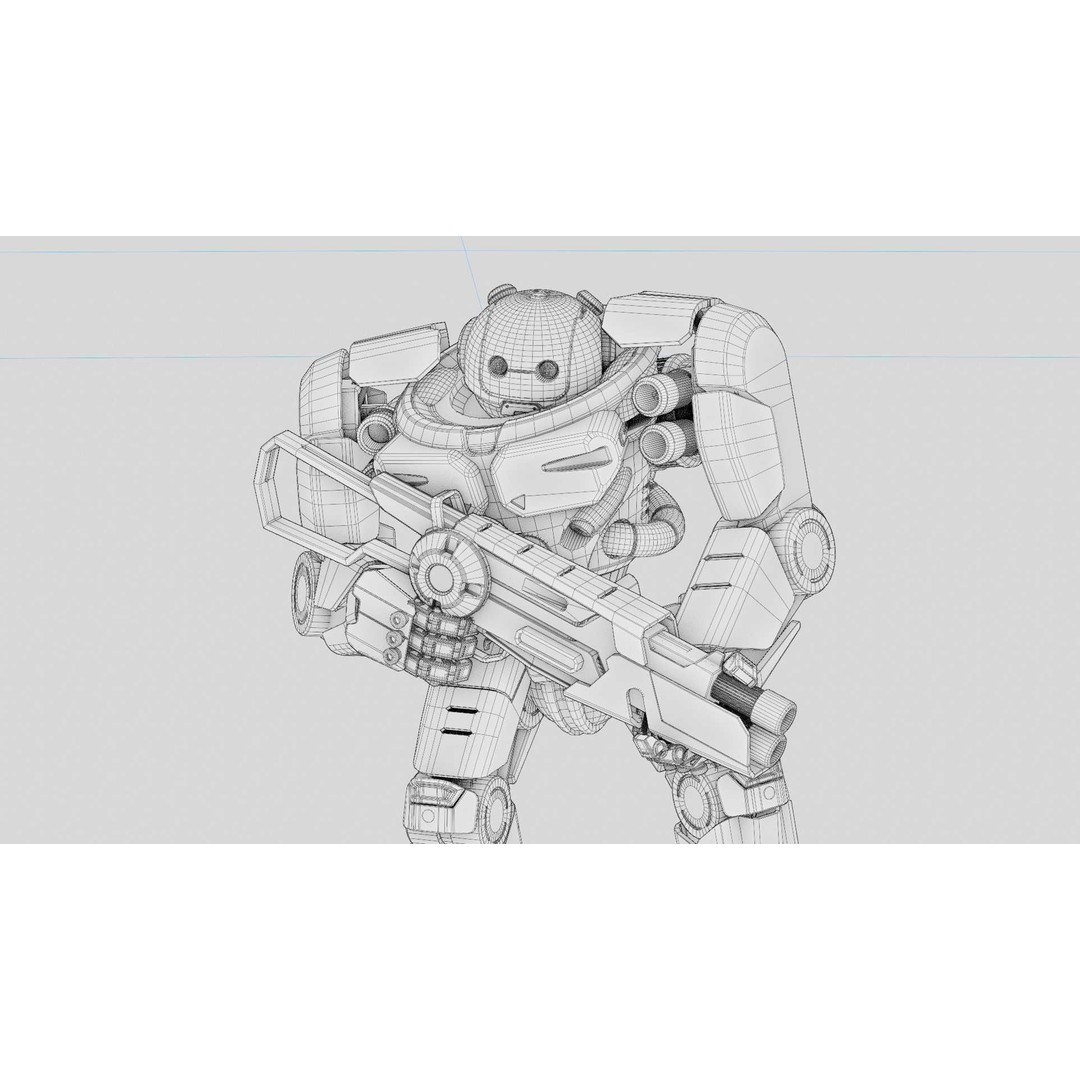 DOOM FIGHTER-V2 3D Model – Rigged Sci-Fi Character, Blender, FBX, OBJ - View 39