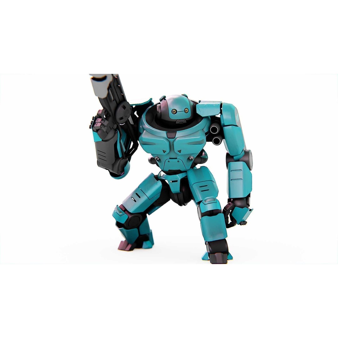 DOOM FIGHTER-V2 3D Model – Rigged Sci-Fi Character, Blender, FBX, OBJ - View 5