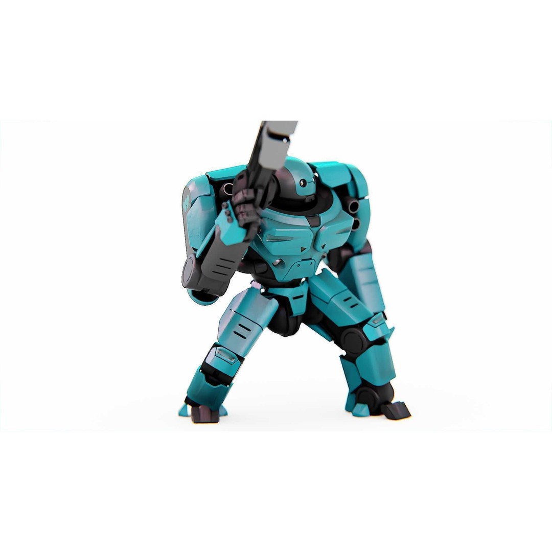 DOOM FIGHTER-V2 3D Model – Rigged Sci-Fi Character, Blender, FBX, OBJ - View 6