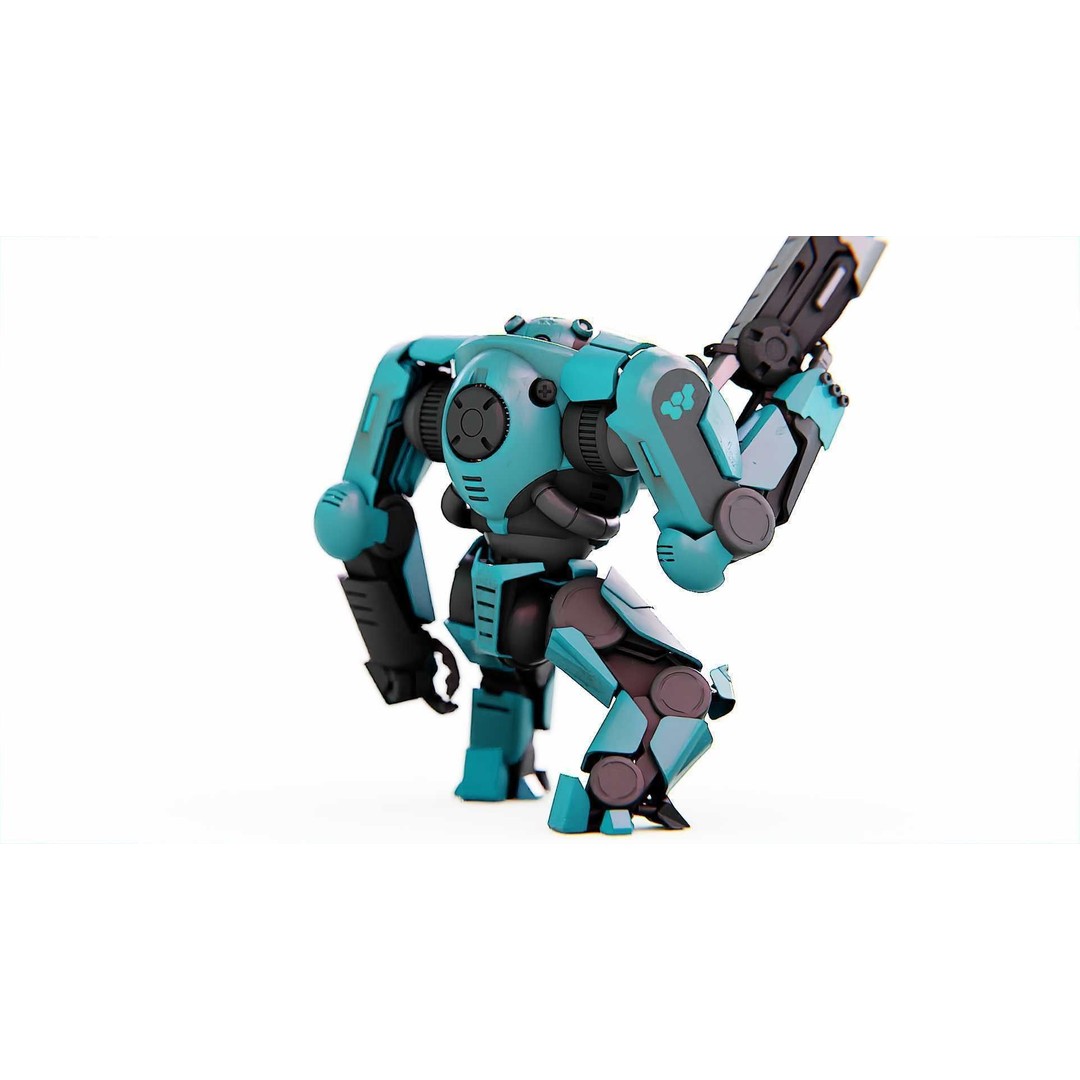 DOOM FIGHTER-V2 3D Model – Rigged Sci-Fi Character, Blender, FBX, OBJ - View 9
