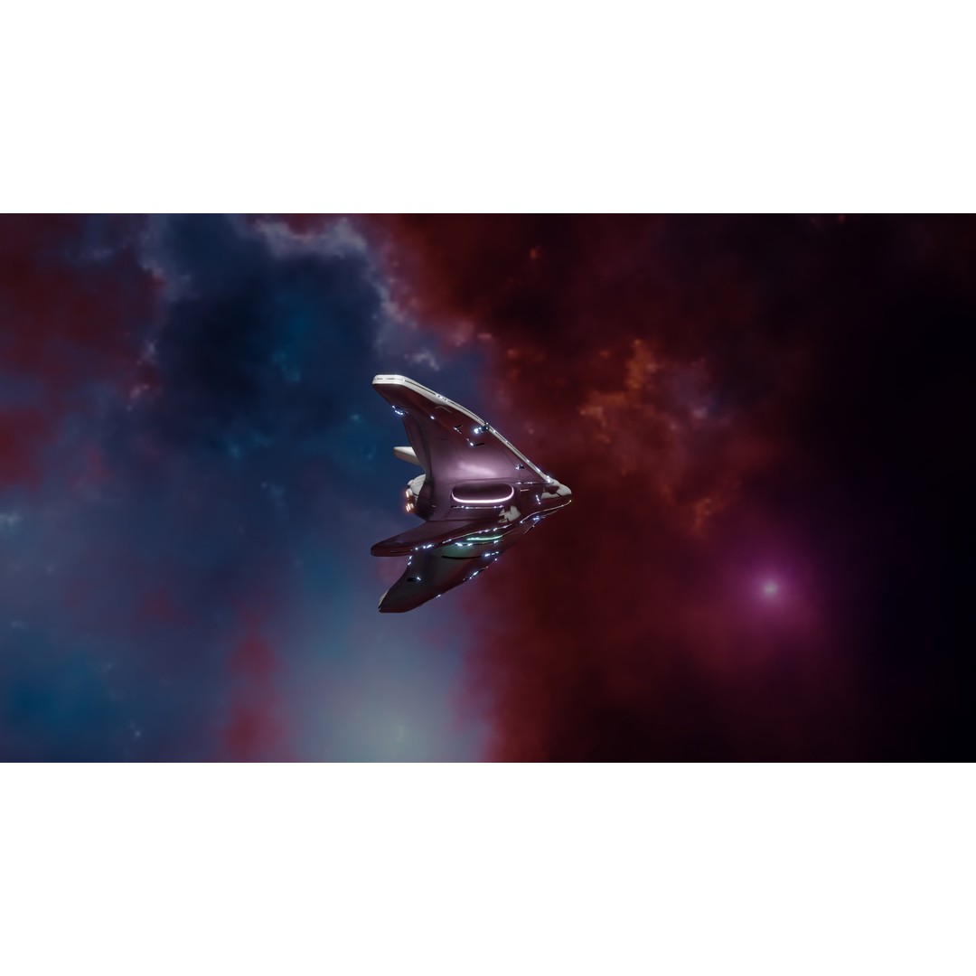 Spaceship 3D Model – Low Poly Sci-Fi Cruiser, FBX & Blender - View 11