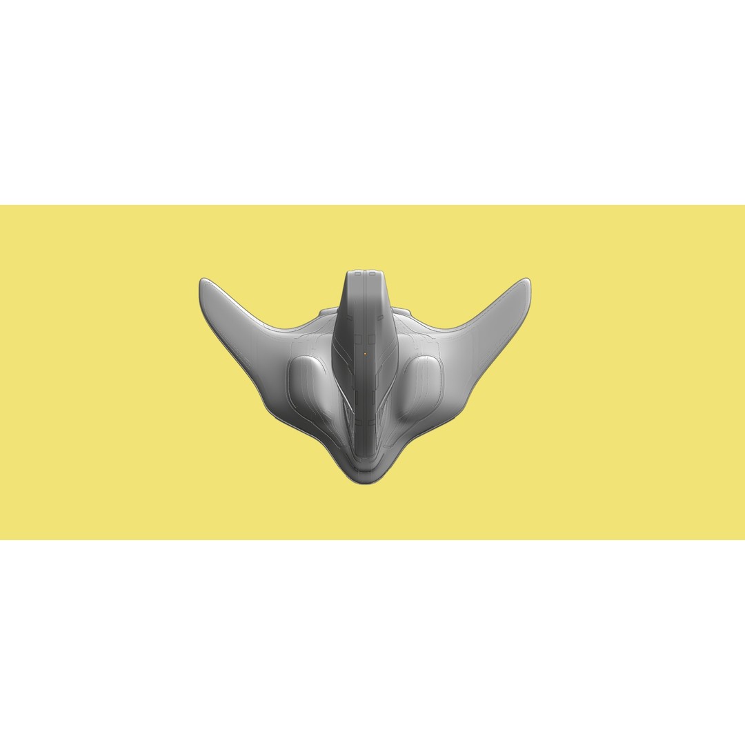 Spaceship 3D Model – Low Poly Sci-Fi Cruiser, FBX & Blender - View 23
