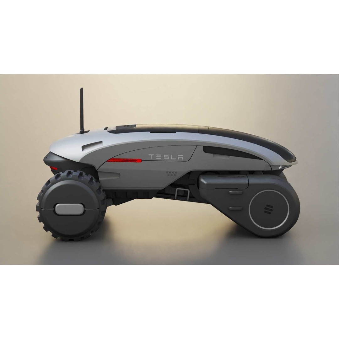 Tesla Mars Rover 3D Model – Rigged Sci-Fi Vehicle, Blender, FBX, OBJ - View 15