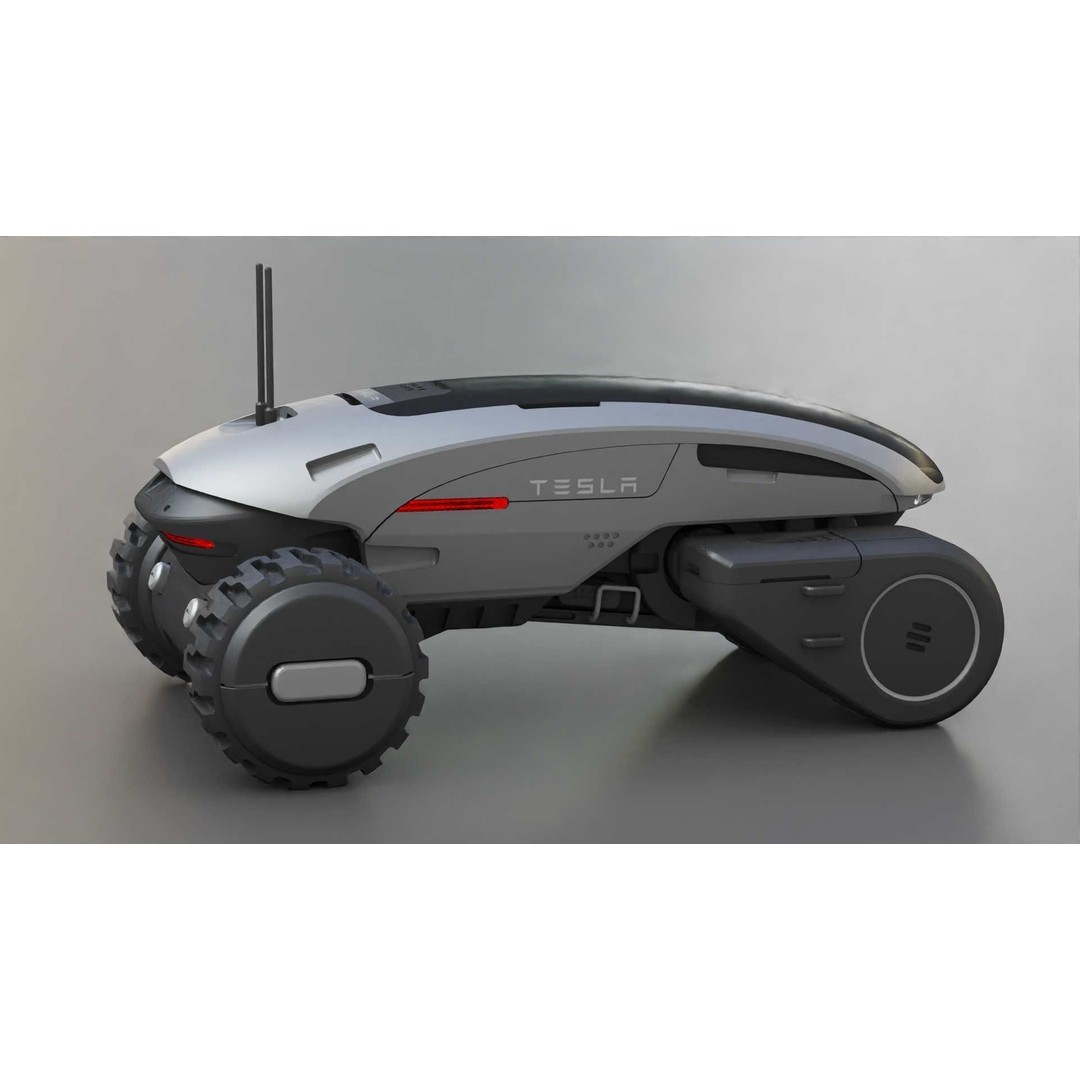 Tesla Mars Rover 3D Model – Rigged Sci-Fi Vehicle, Blender, FBX, OBJ - View 16