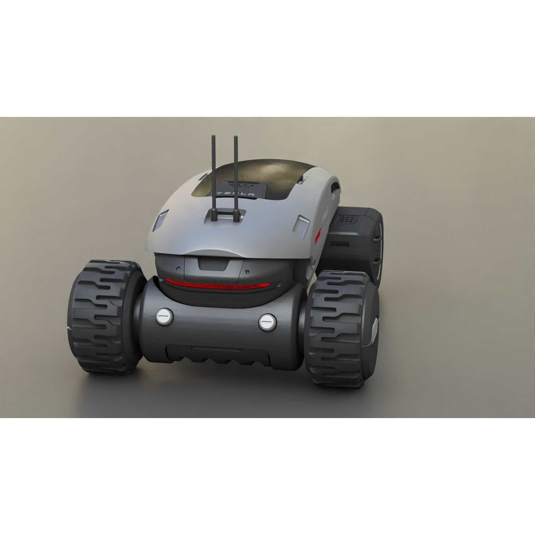 Tesla Mars Rover 3D Model – Rigged Sci-Fi Vehicle, Blender, FBX, OBJ - View 20