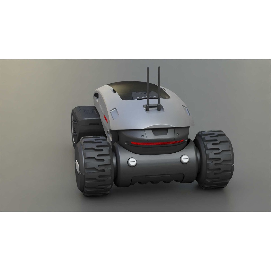 Tesla Mars Rover 3D Model – Rigged Sci-Fi Vehicle, Blender, FBX, OBJ - View 21