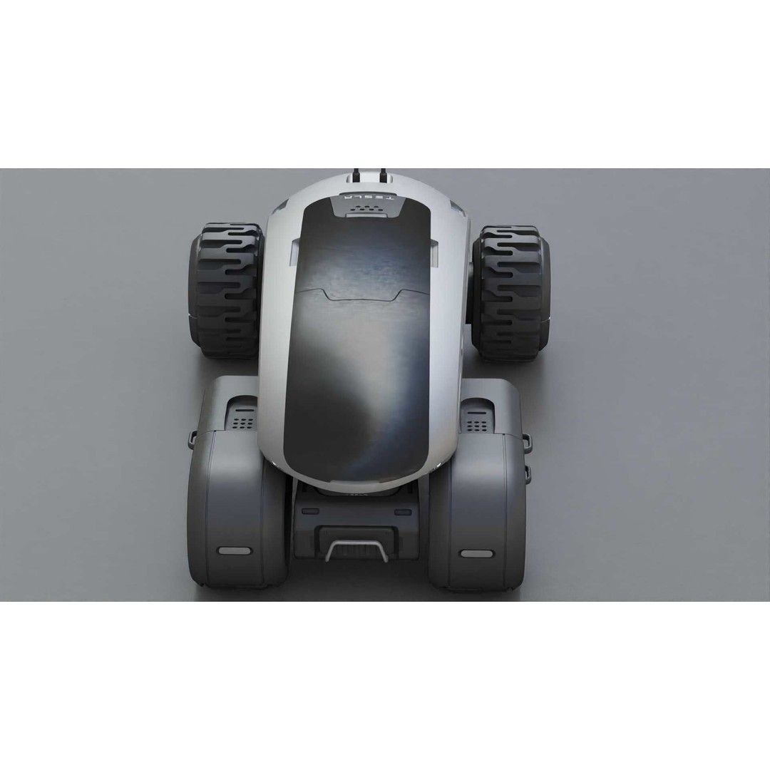 Tesla Mars Rover 3D Model – Rigged Sci-Fi Vehicle, Blender, FBX, OBJ - View 27